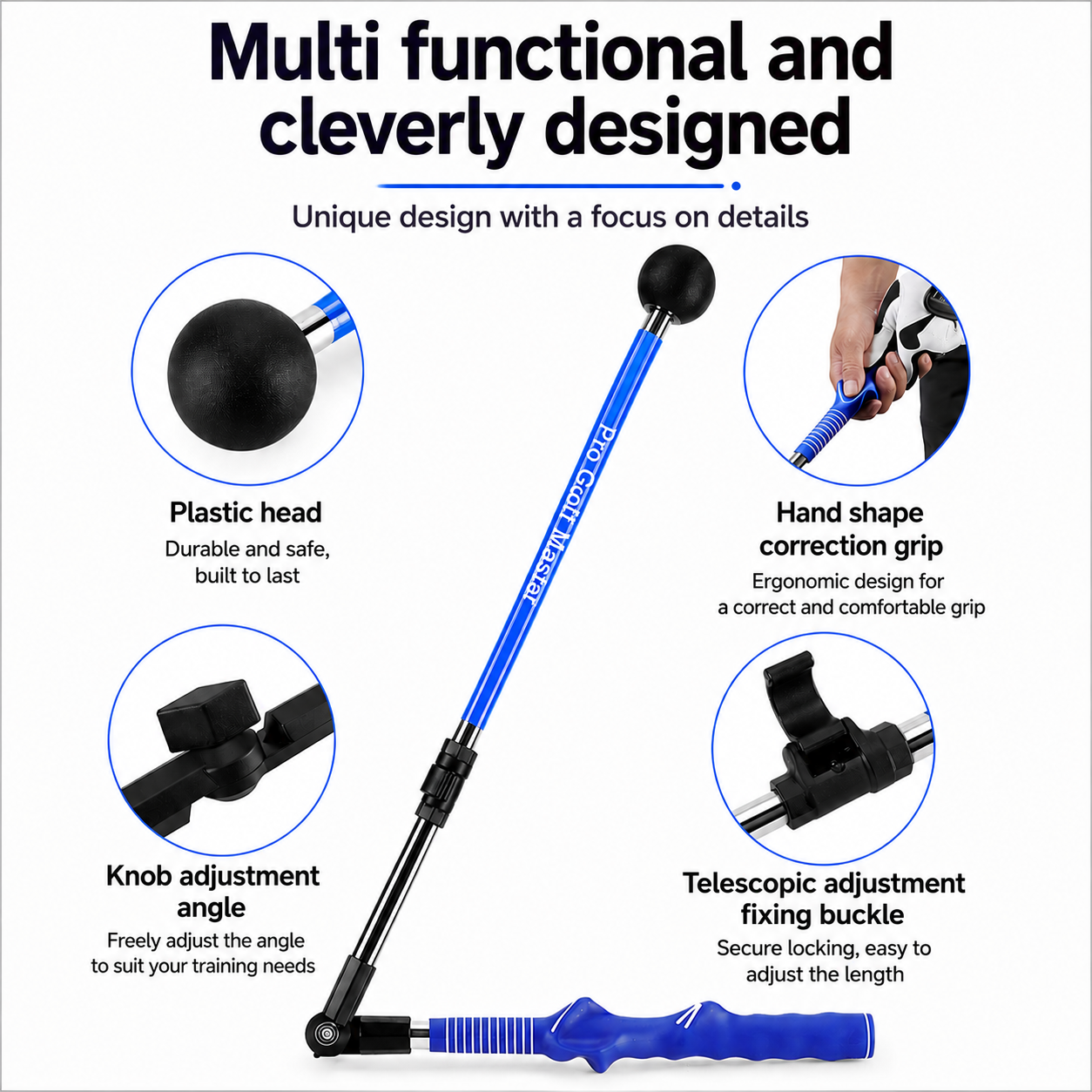 Golf Swing Trainer with Adjustable Angle