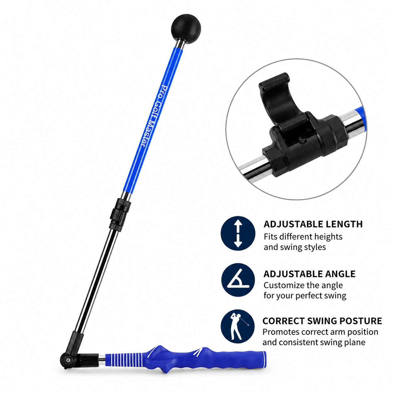 Golf Swing Trainer with Adjustable Angle